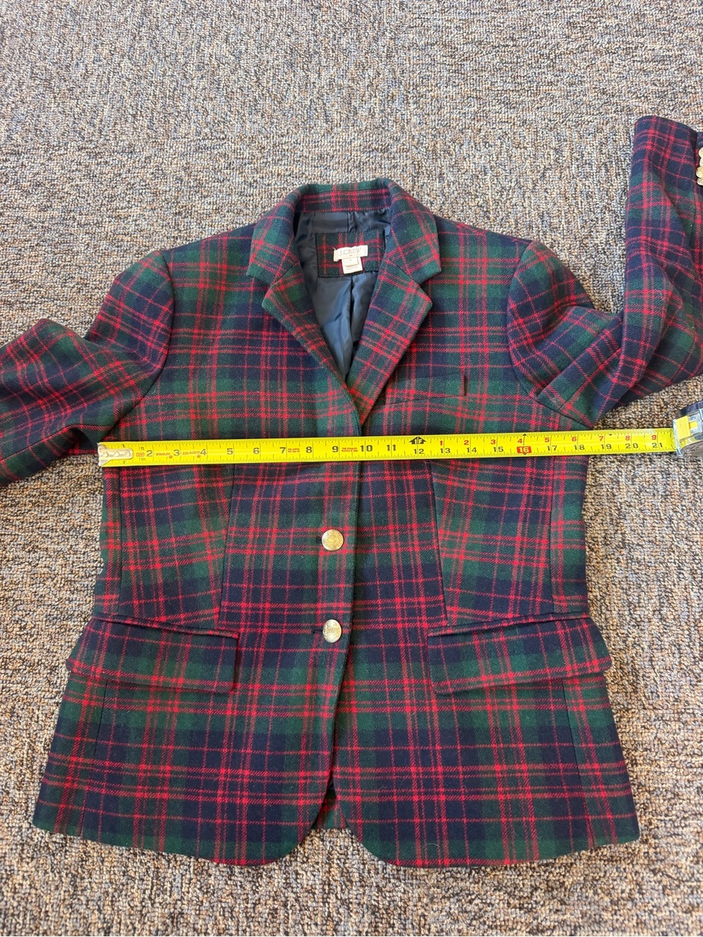 J. Crew Schoolboy Plaid Wool-Blend Women’s Blazer Size 6 - Picture 10 of 13
